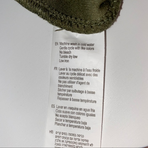 WOMEN ARMY GREEN HIGH WAIST WIDE LEG PANTS - Picture 7 of 8